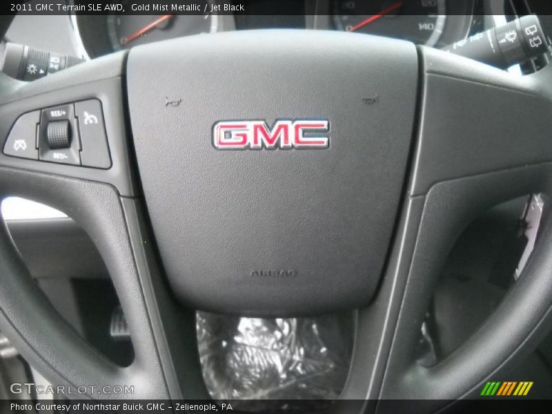 Gold Mist Metallic / Jet Black 2011 GMC Terrain SLE AWD