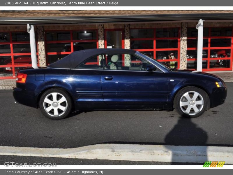 Moro Blue Pearl Effect / Beige 2006 Audi A4 3.0 quattro Cabriolet