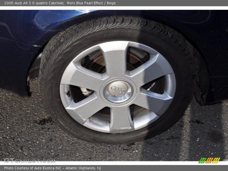 Moro Blue Pearl Effect / Beige 2006 Audi A4 3.0 quattro Cabriolet