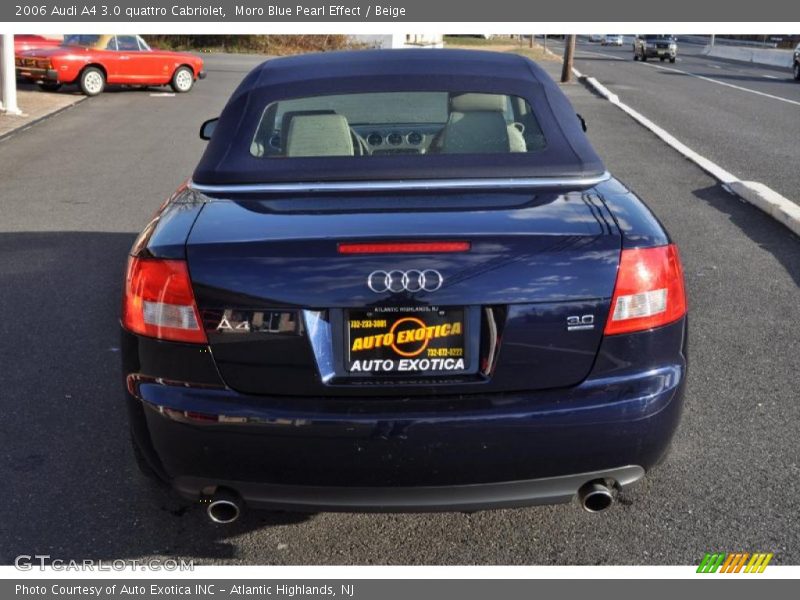 Moro Blue Pearl Effect / Beige 2006 Audi A4 3.0 quattro Cabriolet