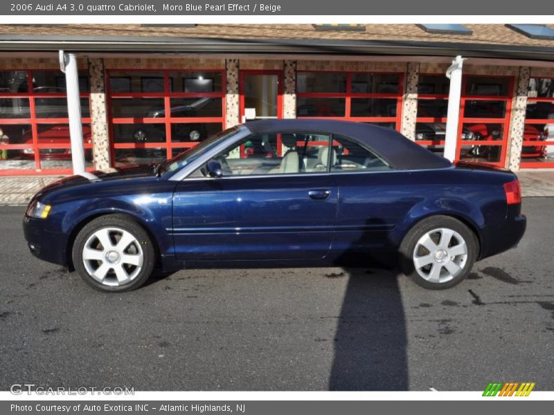 Moro Blue Pearl Effect / Beige 2006 Audi A4 3.0 quattro Cabriolet