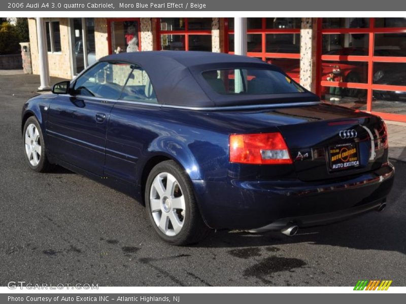 Moro Blue Pearl Effect / Beige 2006 Audi A4 3.0 quattro Cabriolet