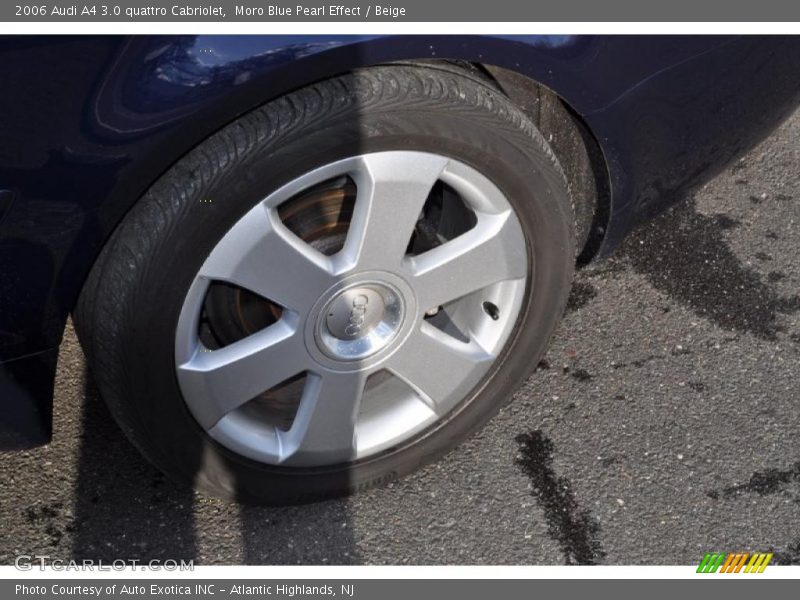 Moro Blue Pearl Effect / Beige 2006 Audi A4 3.0 quattro Cabriolet