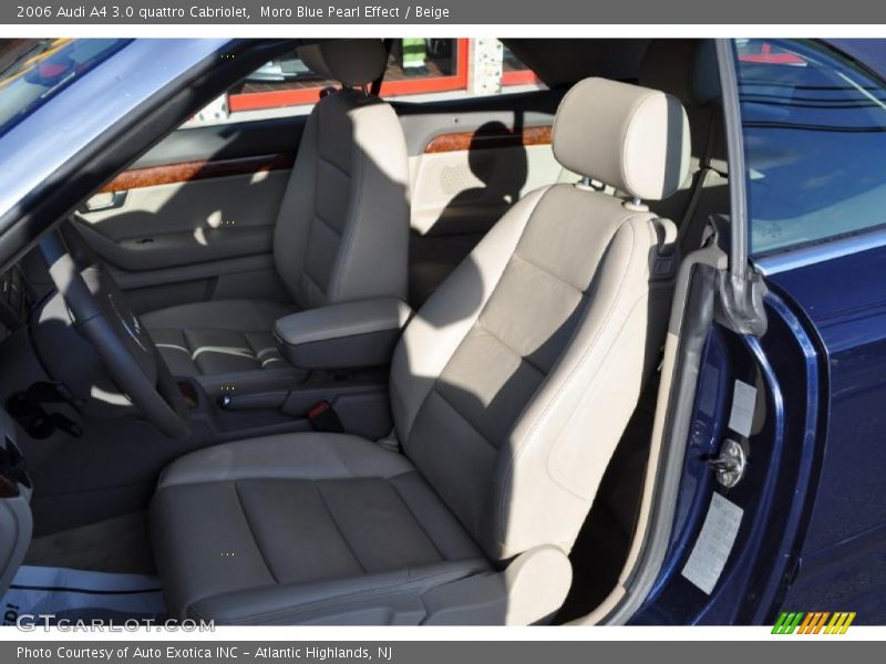 Moro Blue Pearl Effect / Beige 2006 Audi A4 3.0 quattro Cabriolet