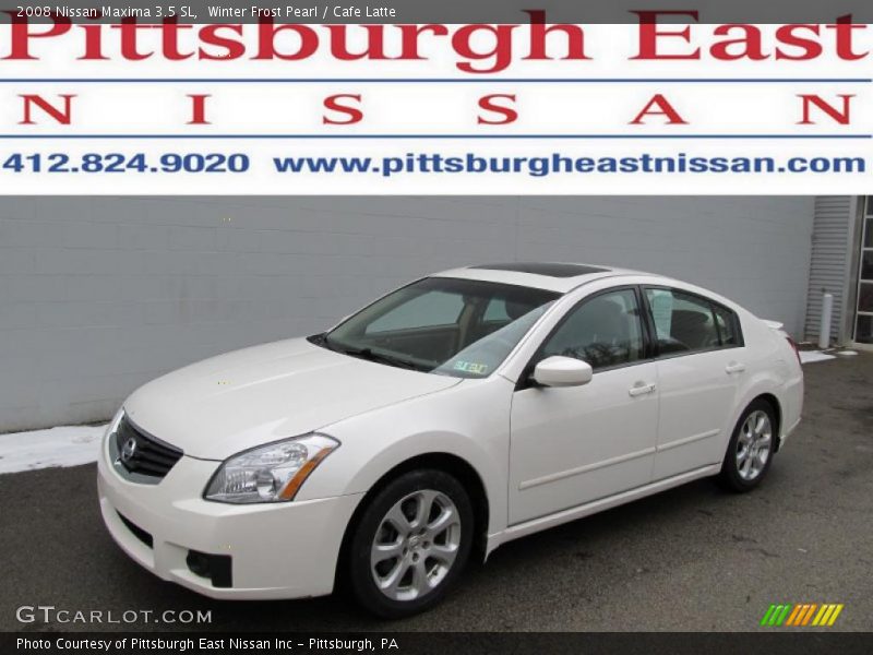 Winter Frost Pearl / Cafe Latte 2008 Nissan Maxima 3.5 SL