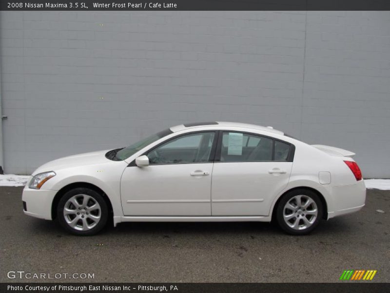 Winter Frost Pearl / Cafe Latte 2008 Nissan Maxima 3.5 SL
