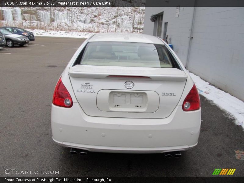 Winter Frost Pearl / Cafe Latte 2008 Nissan Maxima 3.5 SL