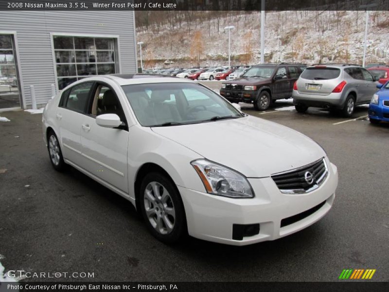 Winter Frost Pearl / Cafe Latte 2008 Nissan Maxima 3.5 SL