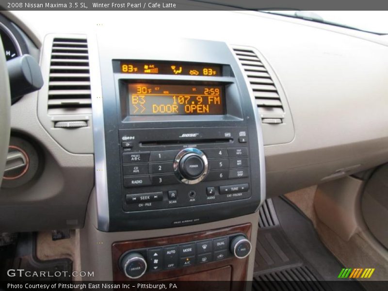 Winter Frost Pearl / Cafe Latte 2008 Nissan Maxima 3.5 SL