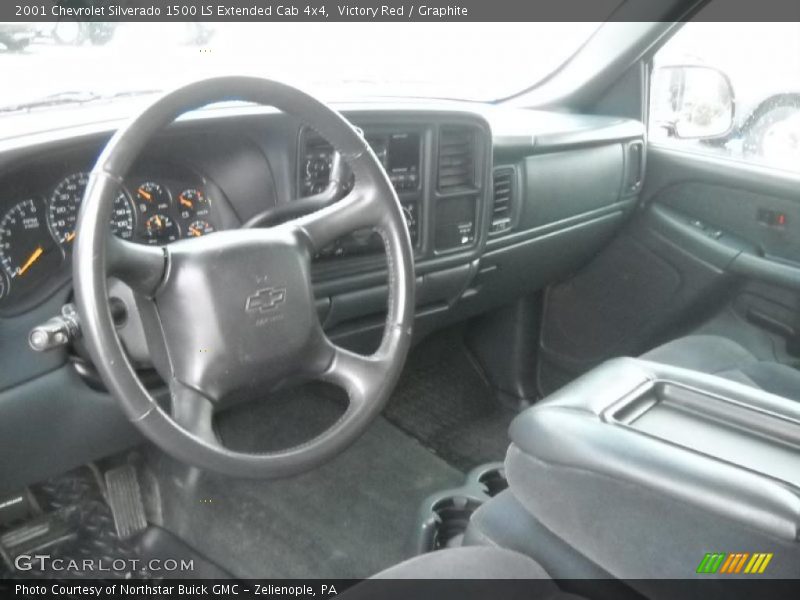 Graphite Interior - 2001 Silverado 1500 LS Extended Cab 4x4 