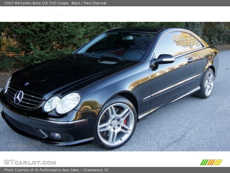 Black / Red Charcoal 2003 Mercedes-Benz CLK 500 Coupe