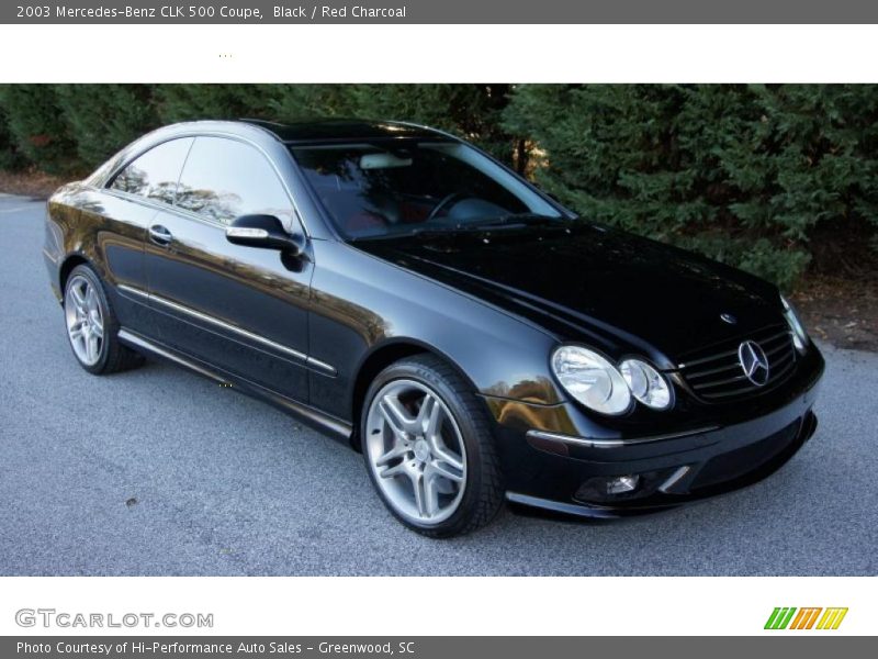 Black / Red Charcoal 2003 Mercedes-Benz CLK 500 Coupe