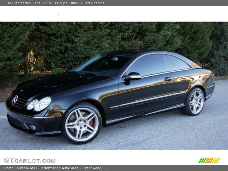 Black / Red Charcoal 2003 Mercedes-Benz CLK 500 Coupe