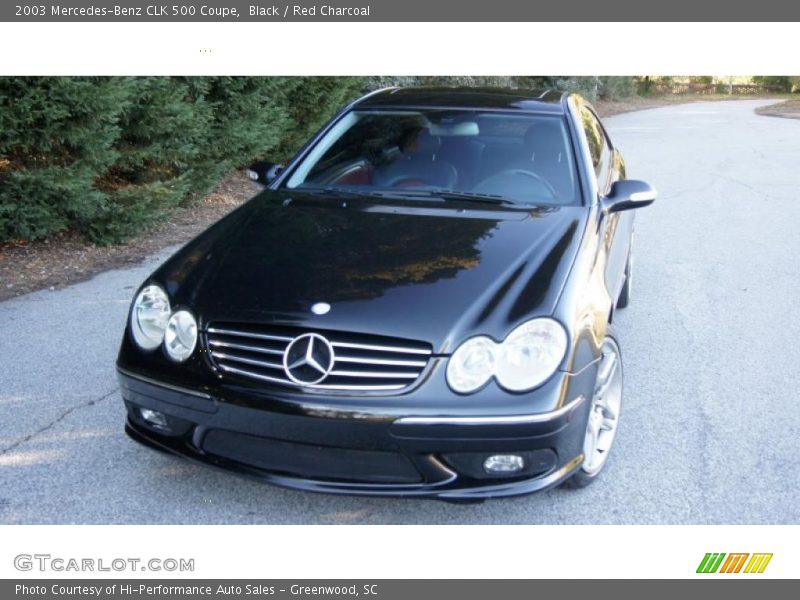 Black / Red Charcoal 2003 Mercedes-Benz CLK 500 Coupe