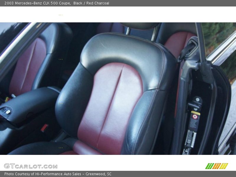 Black / Red Charcoal 2003 Mercedes-Benz CLK 500 Coupe