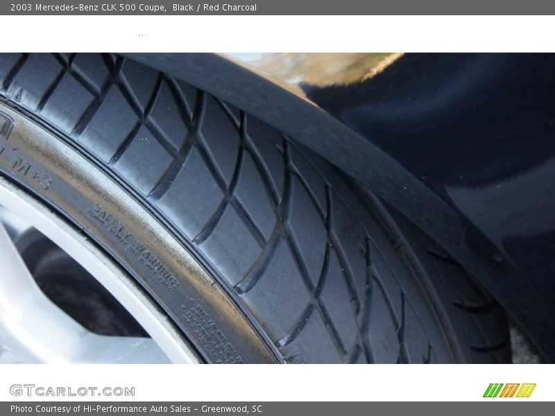Black / Red Charcoal 2003 Mercedes-Benz CLK 500 Coupe