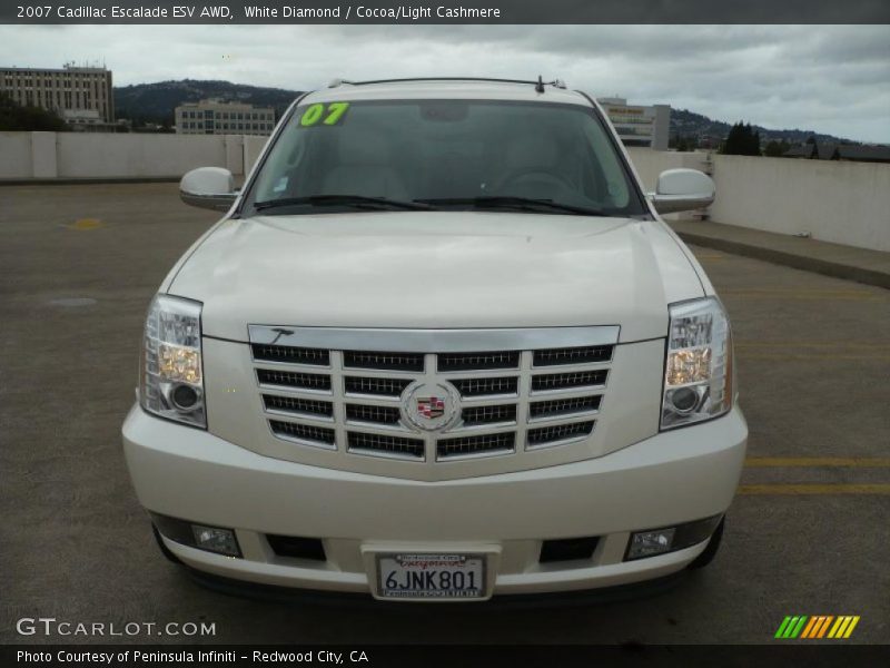 White Diamond / Cocoa/Light Cashmere 2007 Cadillac Escalade ESV AWD