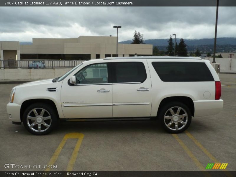 White Diamond / Cocoa/Light Cashmere 2007 Cadillac Escalade ESV AWD