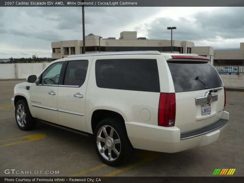 White Diamond / Cocoa/Light Cashmere 2007 Cadillac Escalade ESV AWD