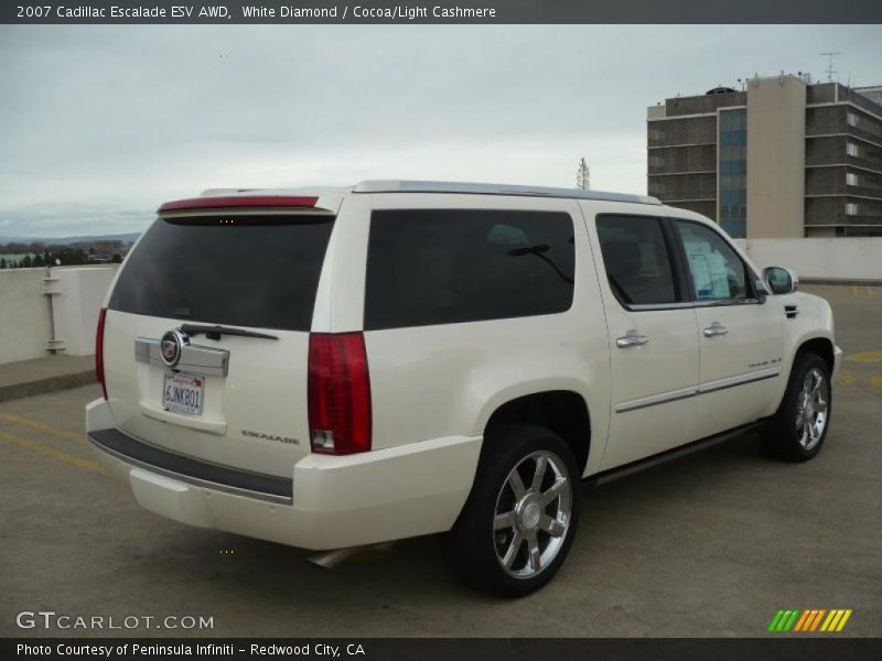 White Diamond / Cocoa/Light Cashmere 2007 Cadillac Escalade ESV AWD