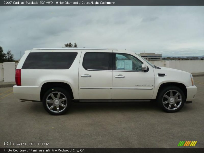 White Diamond / Cocoa/Light Cashmere 2007 Cadillac Escalade ESV AWD
