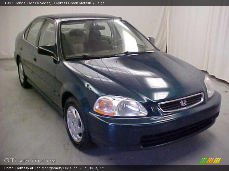 Cypress Green Metallic / Beige 1997 Honda Civic LX Sedan