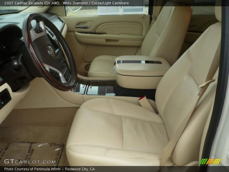 White Diamond / Cocoa/Light Cashmere 2007 Cadillac Escalade ESV AWD
