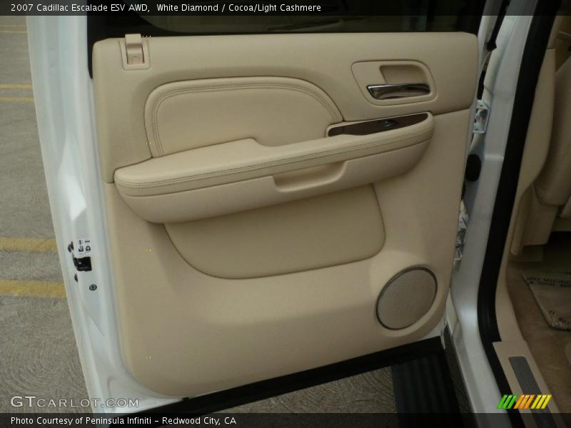 White Diamond / Cocoa/Light Cashmere 2007 Cadillac Escalade ESV AWD