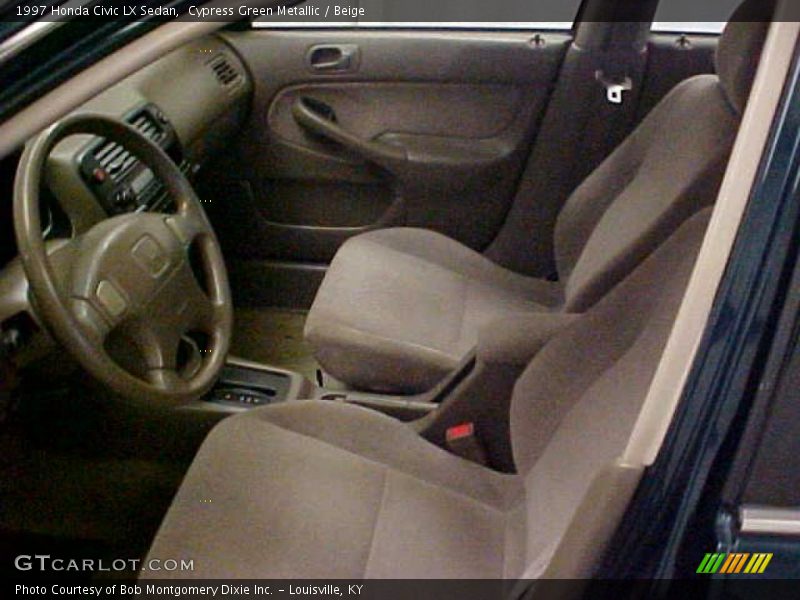 Cypress Green Metallic / Beige 1997 Honda Civic LX Sedan