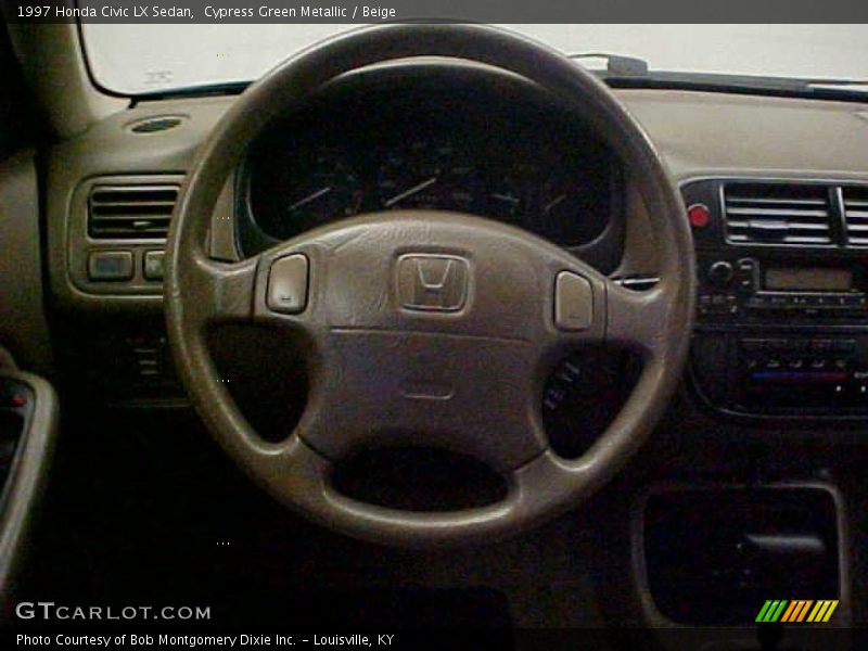 Cypress Green Metallic / Beige 1997 Honda Civic LX Sedan