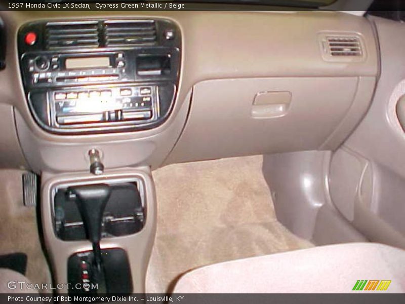 Cypress Green Metallic / Beige 1997 Honda Civic LX Sedan