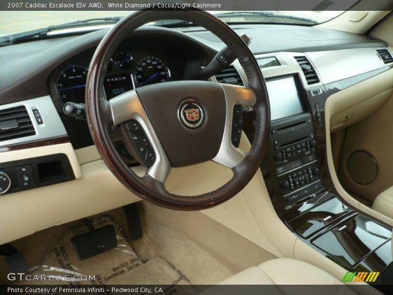 White Diamond / Cocoa/Light Cashmere 2007 Cadillac Escalade ESV AWD