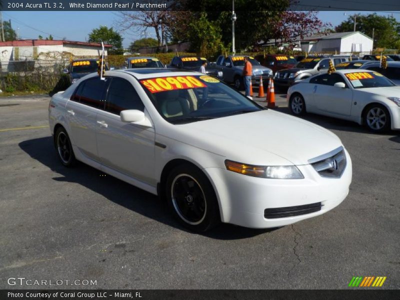 White Diamond Pearl / Parchment 2004 Acura TL 3.2