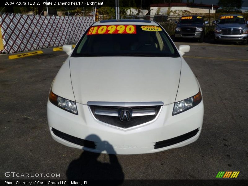 White Diamond Pearl / Parchment 2004 Acura TL 3.2