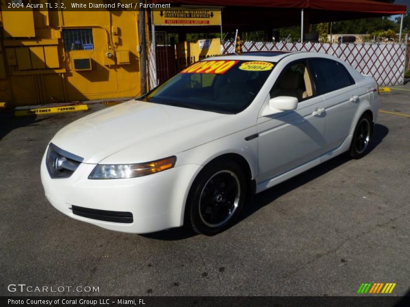 White Diamond Pearl / Parchment 2004 Acura TL 3.2