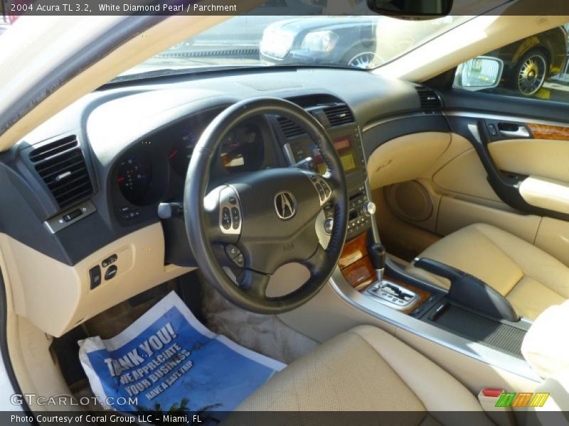 White Diamond Pearl / Parchment 2004 Acura TL 3.2
