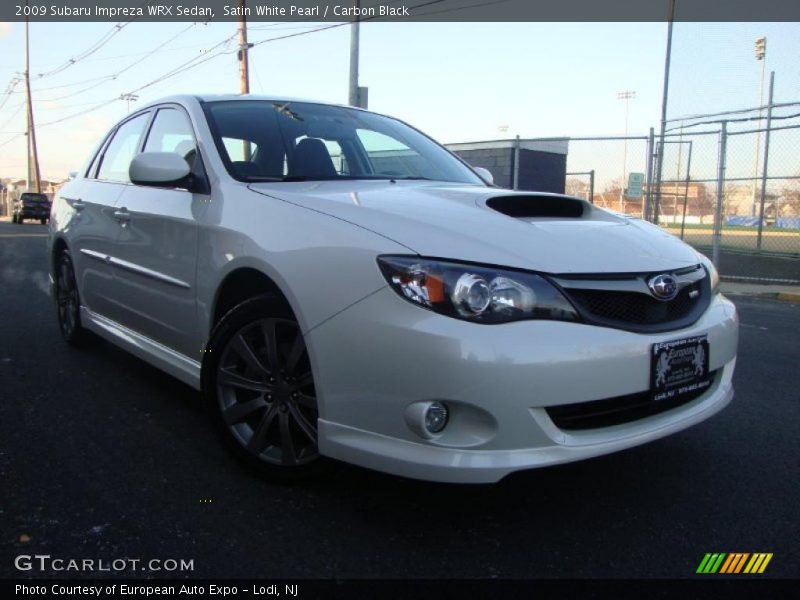 Satin White Pearl / Carbon Black 2009 Subaru Impreza WRX Sedan