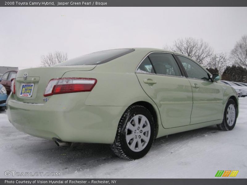 Jasper Green Pearl / Bisque 2008 Toyota Camry Hybrid