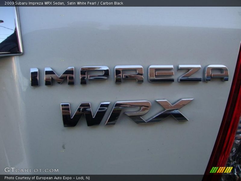 Satin White Pearl / Carbon Black 2009 Subaru Impreza WRX Sedan