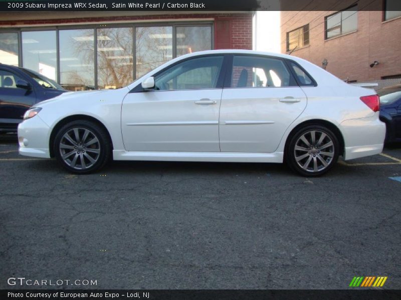 Satin White Pearl / Carbon Black 2009 Subaru Impreza WRX Sedan
