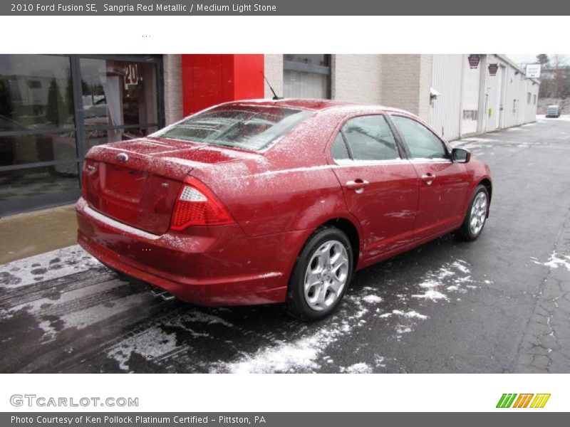 Sangria Red Metallic / Medium Light Stone 2010 Ford Fusion SE