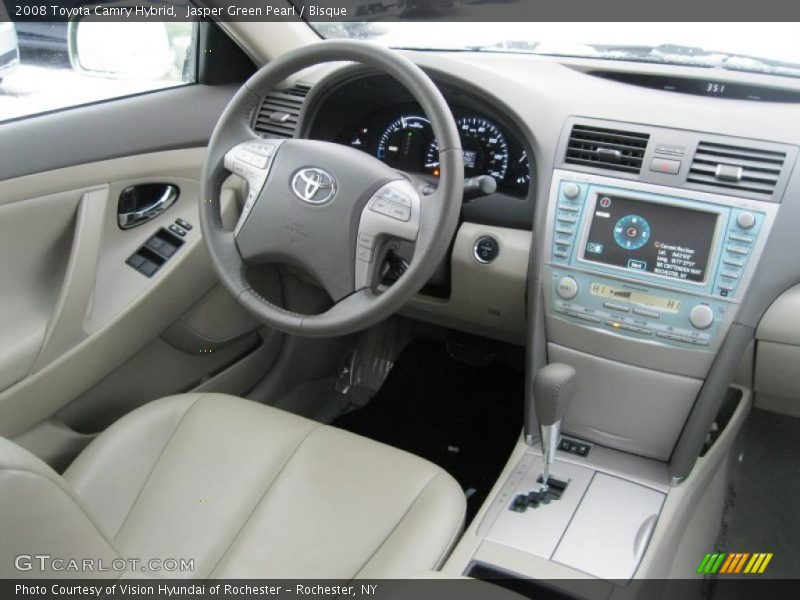 Jasper Green Pearl / Bisque 2008 Toyota Camry Hybrid