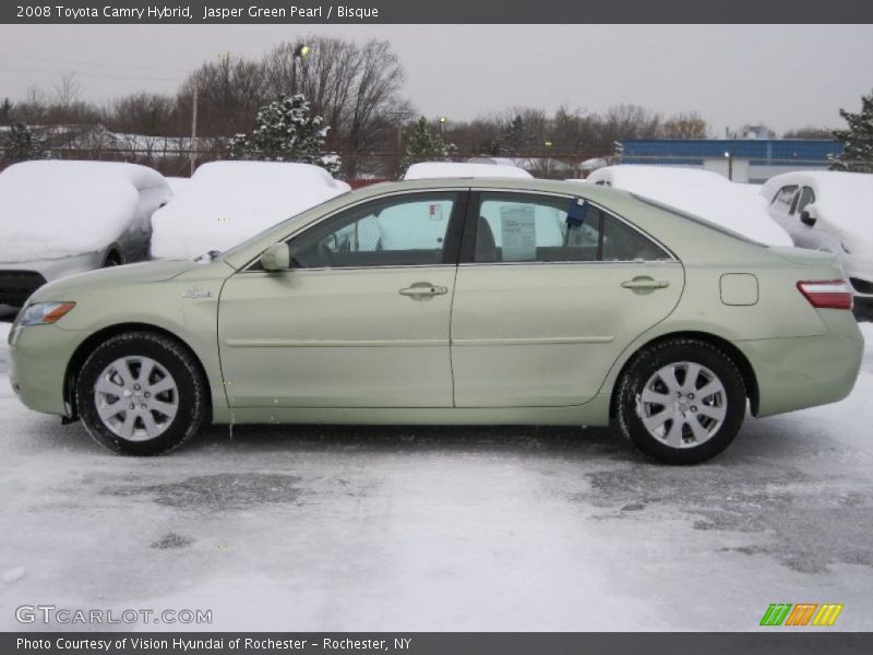 Jasper Green Pearl / Bisque 2008 Toyota Camry Hybrid