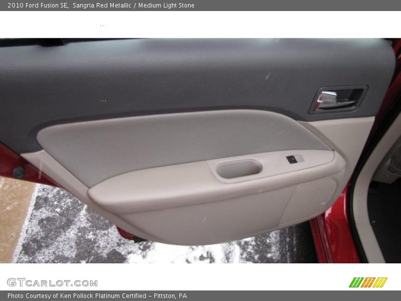Sangria Red Metallic / Medium Light Stone 2010 Ford Fusion SE
