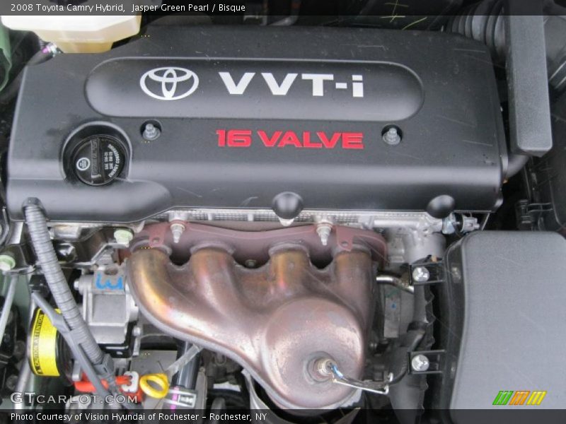 Jasper Green Pearl / Bisque 2008 Toyota Camry Hybrid