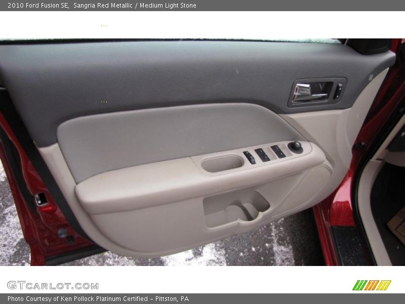 Sangria Red Metallic / Medium Light Stone 2010 Ford Fusion SE
