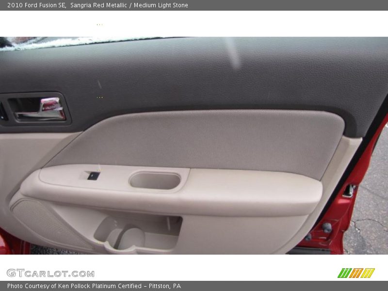 Sangria Red Metallic / Medium Light Stone 2010 Ford Fusion SE