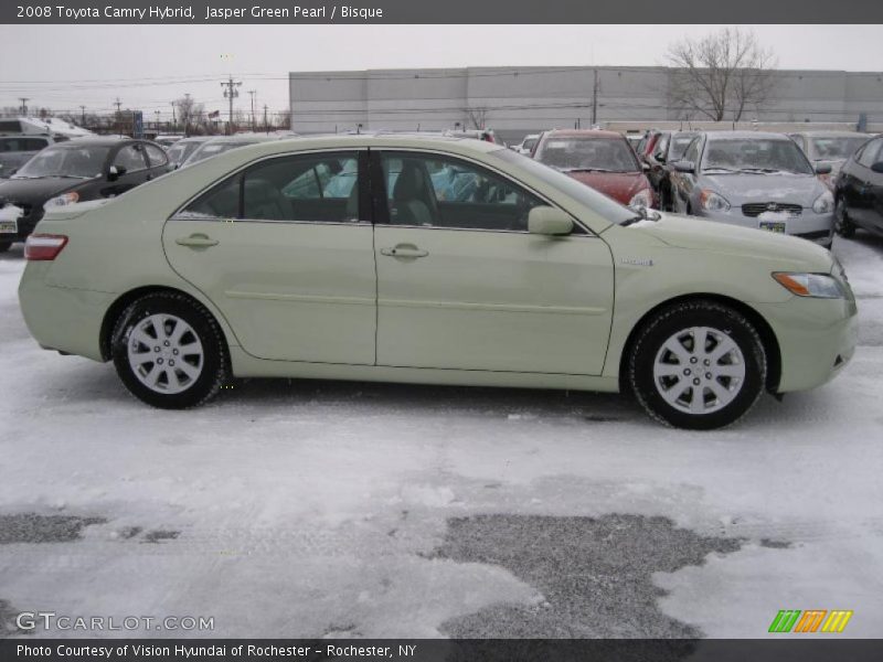 Jasper Green Pearl / Bisque 2008 Toyota Camry Hybrid