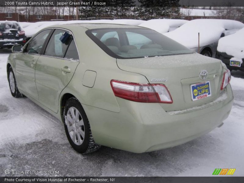 Jasper Green Pearl / Bisque 2008 Toyota Camry Hybrid