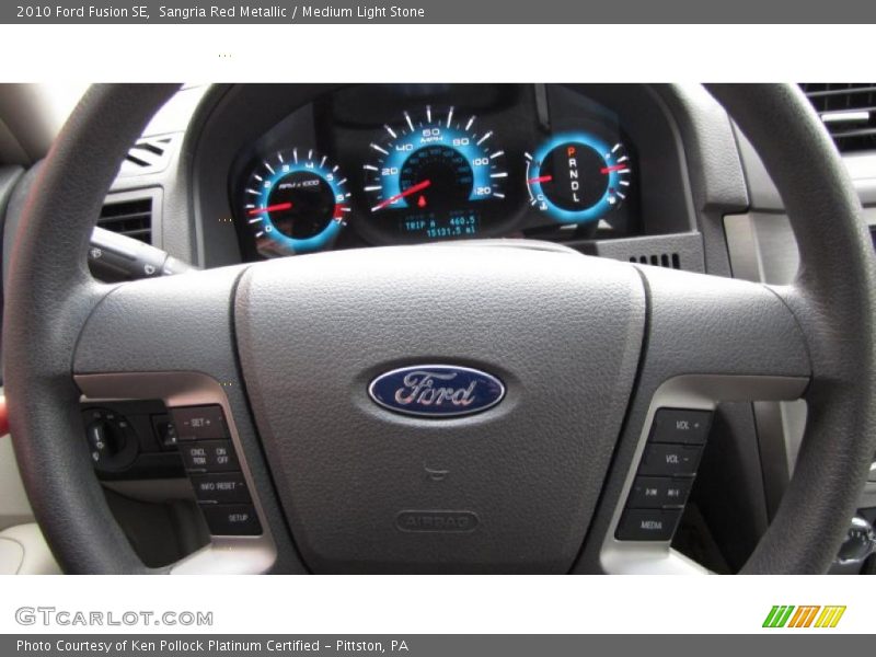 Sangria Red Metallic / Medium Light Stone 2010 Ford Fusion SE